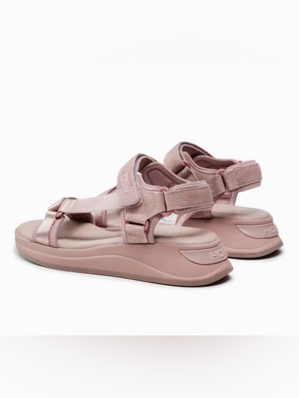 HOFF Ibiza Blush Pink Sport Sandals Size 7.5 EU 38Velcro Strap Comfort Platform - Picture 3 of 11
